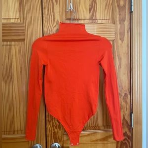 Skims Essential Mockneck Long Sleeve Bodysuit